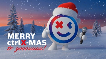 Shows iXi as Christmas iXi, merry ctrlX-MAS to you