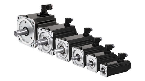 Group picture of ctrlX DRIVE MS2E rotary synchronous servomotors, for use in potentially explosive atmospheres, certified according to ATEX 3G/3D