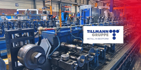 Profile forming line at Tillmann Profil GmbH's production hall, modernized with the ctrlX AUTOMATION control solution.