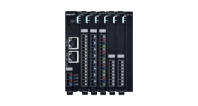 Image of a ctrlX I/O station. Bus coupler plus attached I/O modules