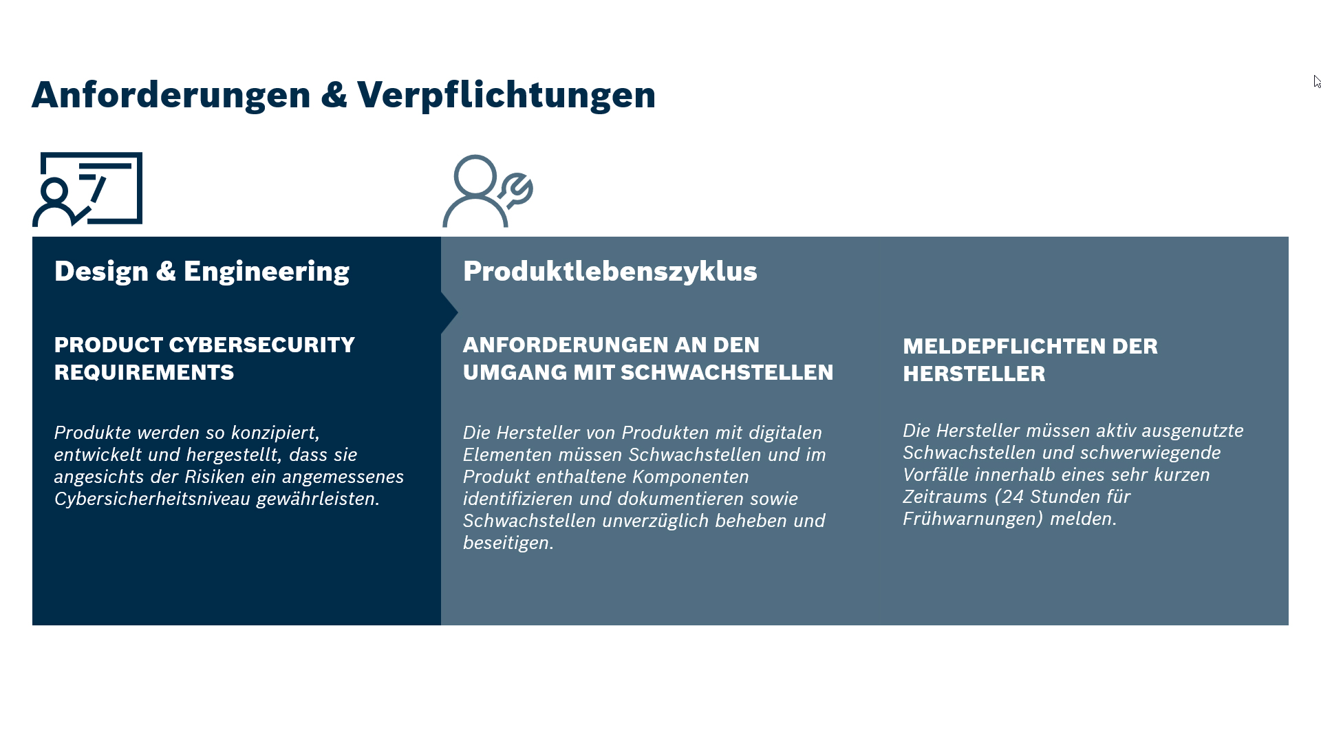 Übersicht CRA Anforderungen