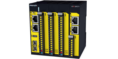 Zdjęcie sterownika bezpieczeństwa ctrlX SAFETY w wersji SAFEX-C-15 do montażu w szafie sterowniczej